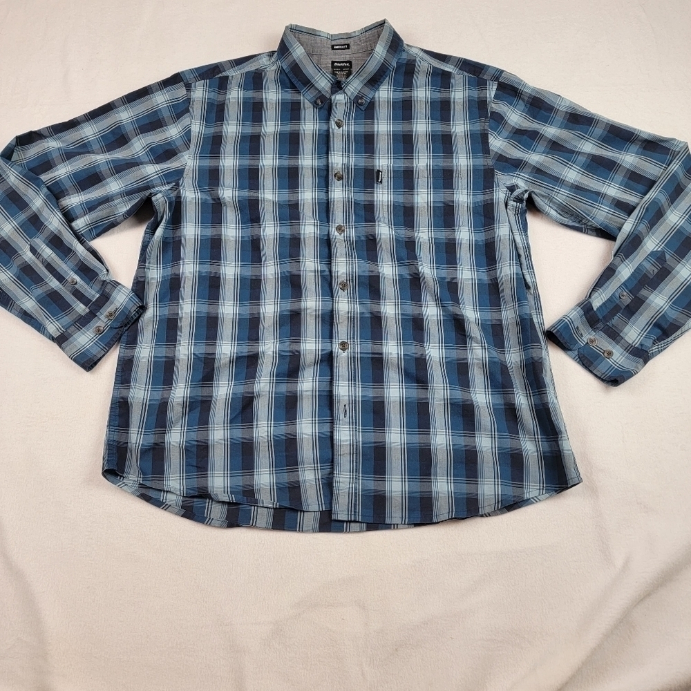 Dickies men's plaid button-up size XL Blue